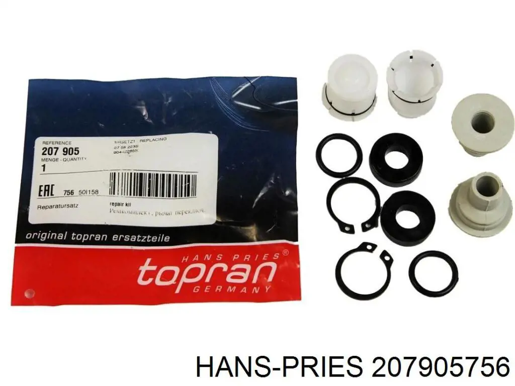 Zestaw naprawczy cięgna zmiany biegów 207905756 Hans Pries (Topran)