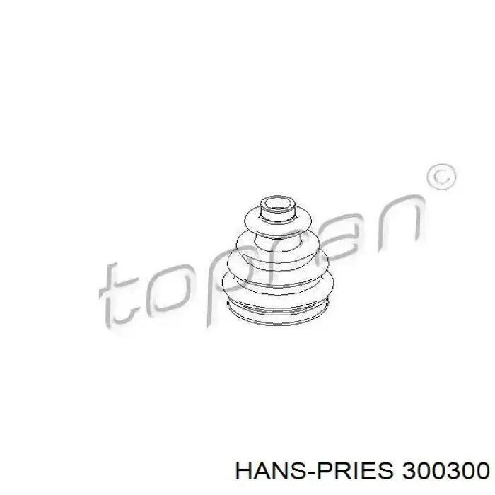 Osłona przegubu homokinetycznego półosi przedniej zewnętrzna Hans Pries (Topran) 300300 cena, od 8,44 USD