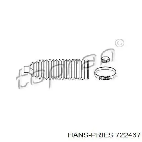 Do koszyka 722467 Hans Pries (Topran) Osłona mechanizmu kierowniczego (maglownicy)