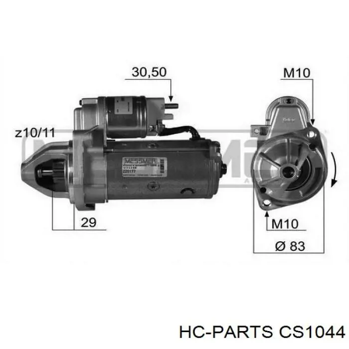 Rozrusznik CS1044 HC Parts