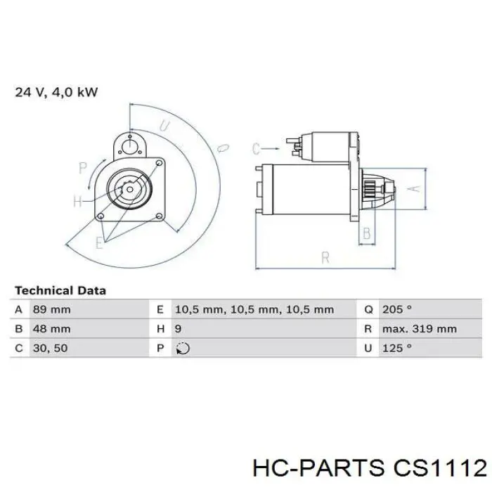 Rozrusznik HC Parts CS1112 cena, od 219,82 USD