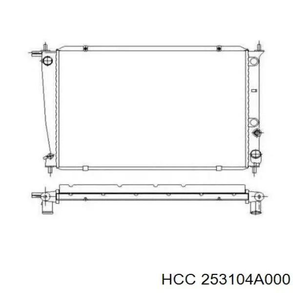 Chłodnica silnika HCC 253104A000 cena, od 123,81 USD