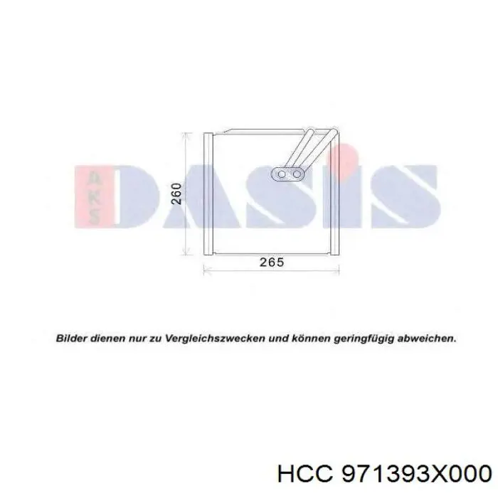 971393X000 HCC parownik klimatyzacji