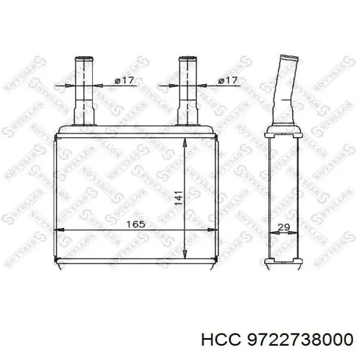 9722738000 HCC Chłodnica nagrzewnicy (ogrzewacza)