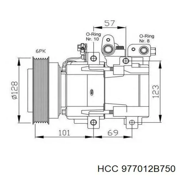 977012B750 HCC Sprężarka klimatyzacji