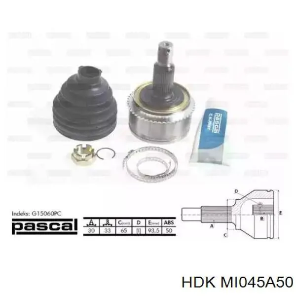 Przegub homokinetyczny przedni zewnętrzny HDK MI045A50 cena, od 55,84 USD
