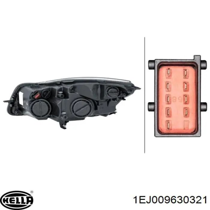 Reflektor prawy Opel 1EJ00963002 cena, od 114,07 USD