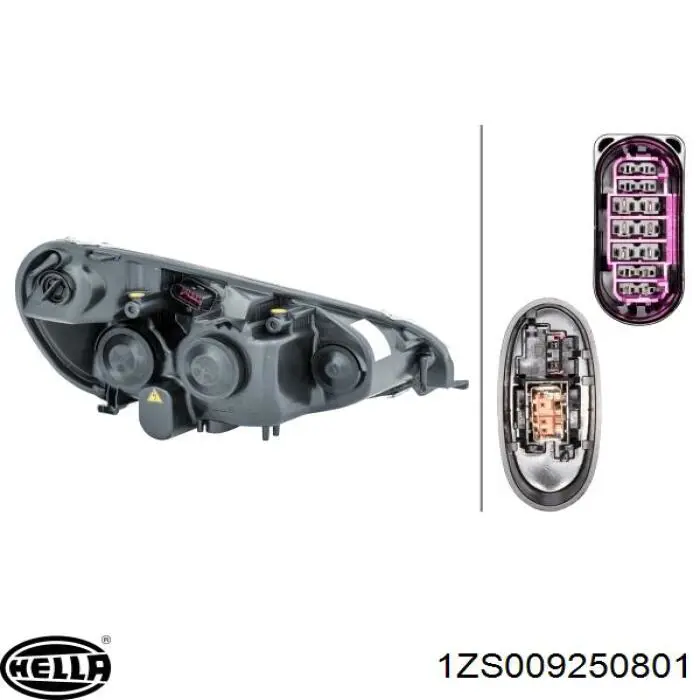 Do koszyka 1801373 Ford Reflektor prawy