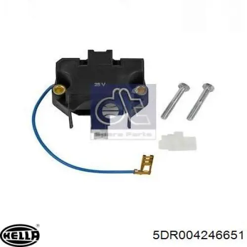 Do koszyka 5DR004246651 HELLA Regulator alternatora (przekaźnik ładowania)