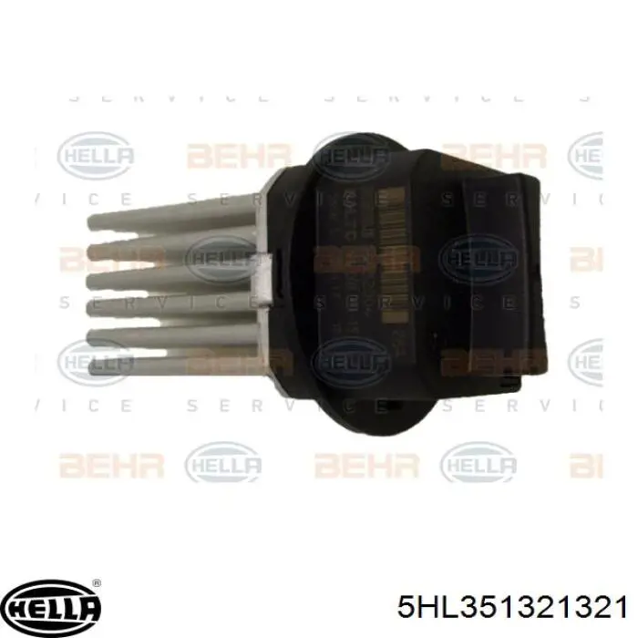 Do koszyka 5HL351321321 HELLA Rezystor wentylatora nagrzewnicy (ogrzewacza kabiny)