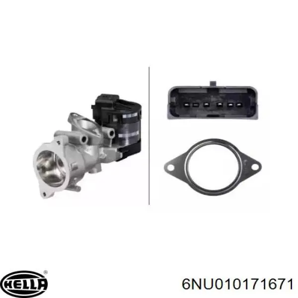6NU010171671 HELLA Zawór recyrkulacji spalin EGR
