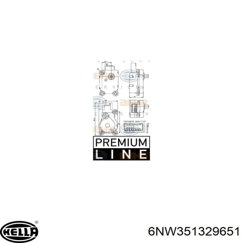Silniczek klapy nagrzewnicy HELLA 6NW351329651 cena, od 24,96 USD