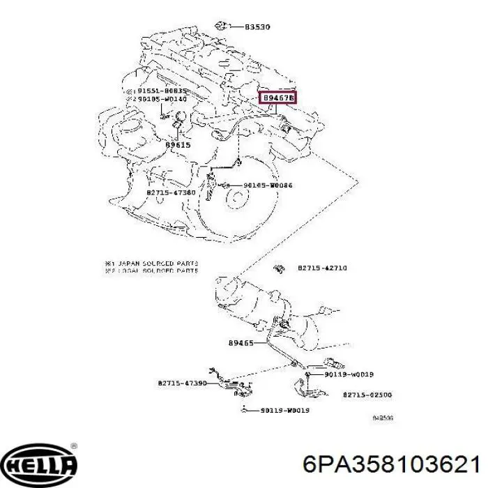 Sonda lambda czujnik tlenu przed katalizatorem Toyota 894670P020 cena, od 63,32 USD