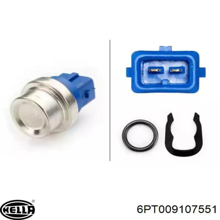Do koszyka 6PT009107551 HELLA Czujnik temperatury płynu chłodzącego