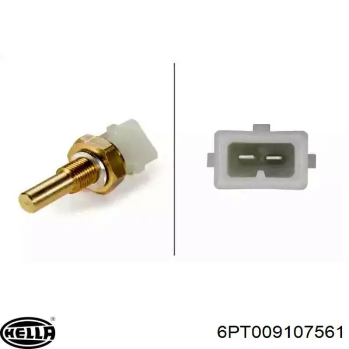 Do koszyka 6PT009107561 HELLA Czujnik temperatury płynu chłodzącego