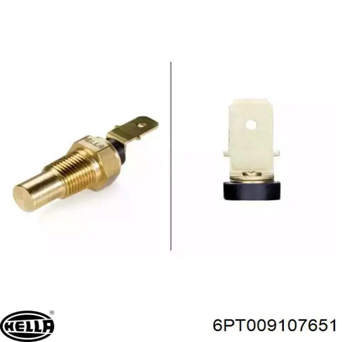 Do koszyka 6PT009107651 HELLA Czujnik temperatury płynu chłodzącego