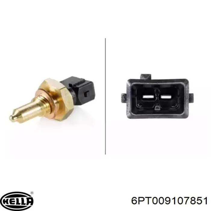 6PT009107851 HELLA Czujnik temperatury płynu chłodzącego