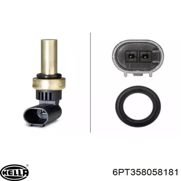 6PT358058181 HELLA Czujnik temperatury płynu chłodzącego