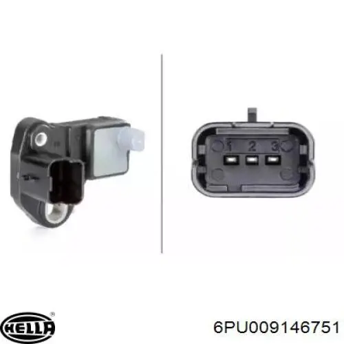 Czujnik położenia wału korbowego HELLA 6PU009146751 cena, od 21,73 USD