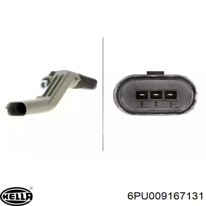 Czujnik położenia wału korbowego HELLA 6PU009167131 cena, od 26,09 USD
