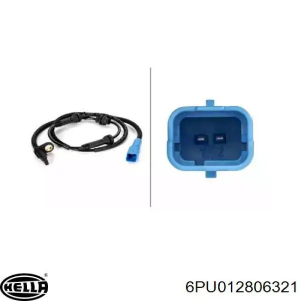 Czujnik ABS przedni HELLA 6PU012806321 cena, od 21,09 USD