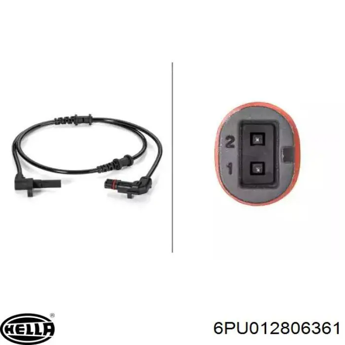 Czujnik ABS przedni HELLA 6PU012806361 cena, od 26,59 USD
