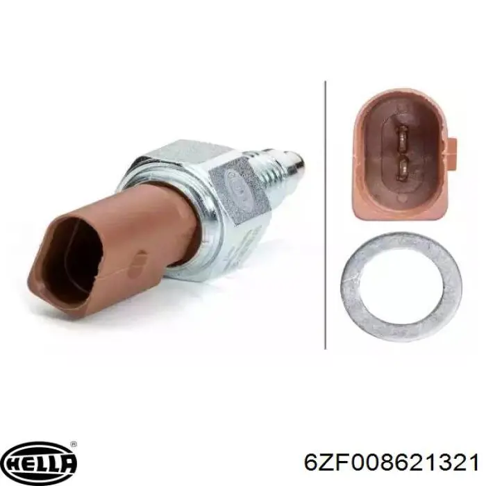 Do koszyka 6ZF008621321 HELLA Czujnik włączania światła cofania