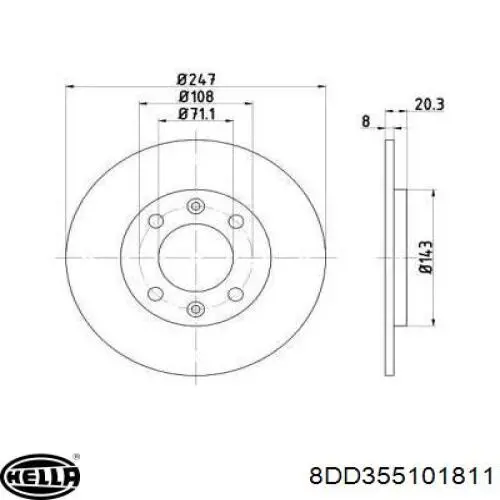 Tarcza hamulcowa tylna Bosch 0986478371 cena, od 25,64 USD
