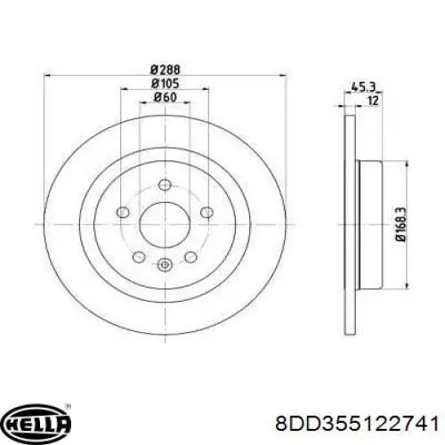 DDF2425C Ferodo Tarcza hamulcowa tylna