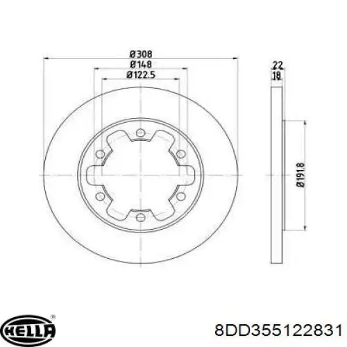 2527114 Ford Tarcza hamulcowa tylna