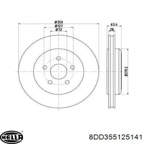 Tarcza hamulcowa tylna Chrysler 5181512AC cena, od 124,05 USD