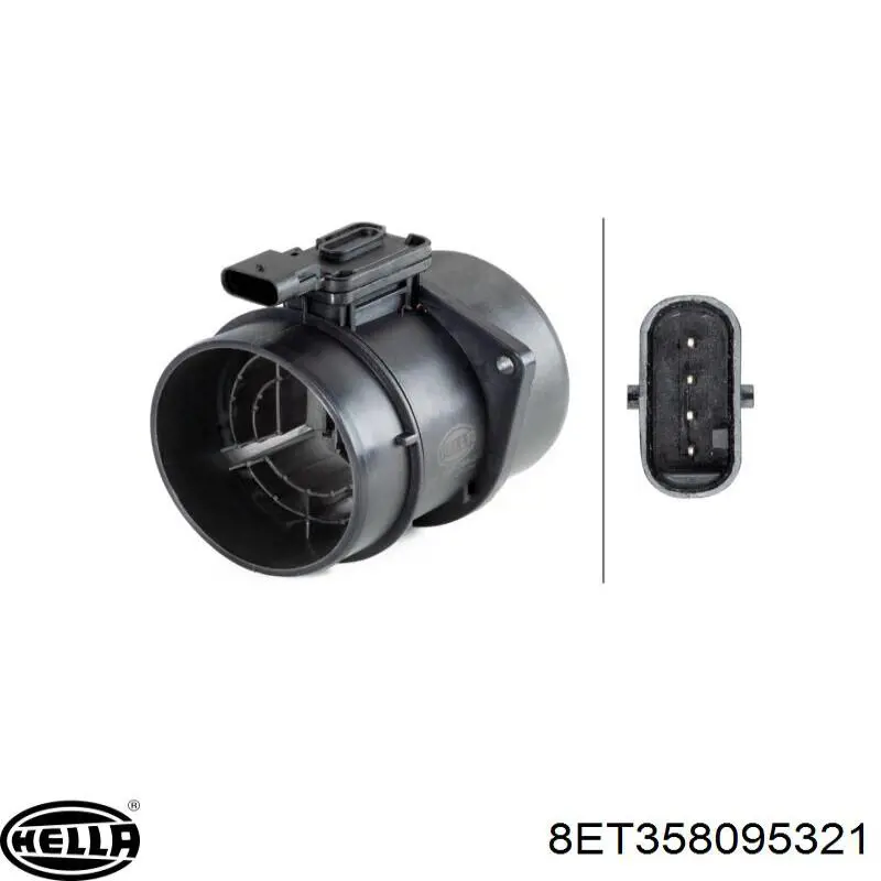 Czujnik przepływu powietrza, przepływomierz powietrza M.A.F. Magneti Marelli AMMQ19757 cena, od 83,32 USD