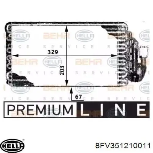 8FV351210011 HELLA Parownik klimatyzacji