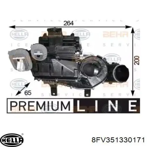 Parownik klimatyzacji 8FV351330171 HELLA