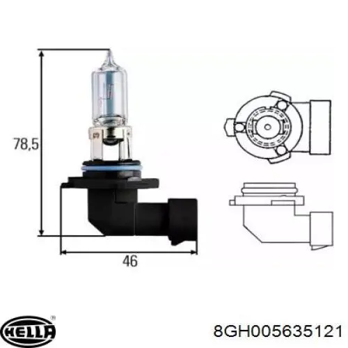 Do koszyka 8GH005635121 HELLA Żarówka halogenowa