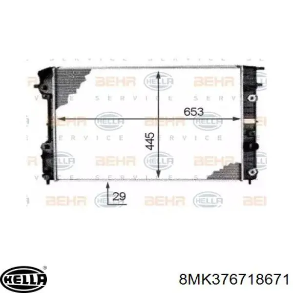 Chłodnica silnika 8MK376718671 HELLA