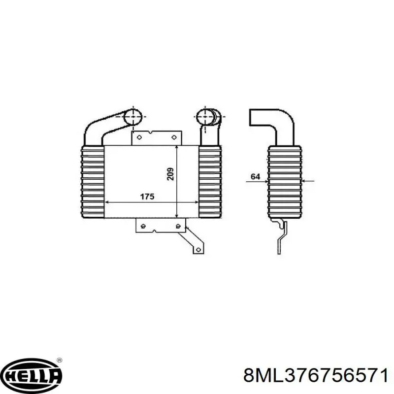 Chłodnica intercoolera Mazda 626 V sedana (GF) (1997 - 2002) cena, od 150,75 USD