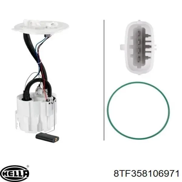 Do koszyka 8TF358106971 HELLA Pompa paliwa elektryczna zanurzeniowa