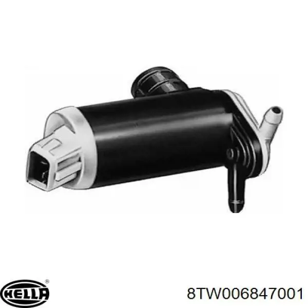 Do koszyka 8TW006847001 HELLA Pompka spryskiwacza szyby przedniej/tylnej