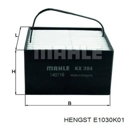 Do koszyka E1030K01 Hengst Filtr paliwa
