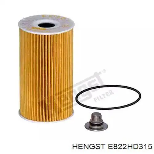 E822H D315 Hengst filtr oleju