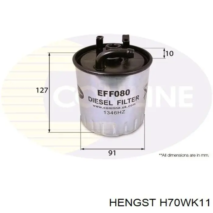 Do koszyka H70WK11 Hengst Filtr paliwa