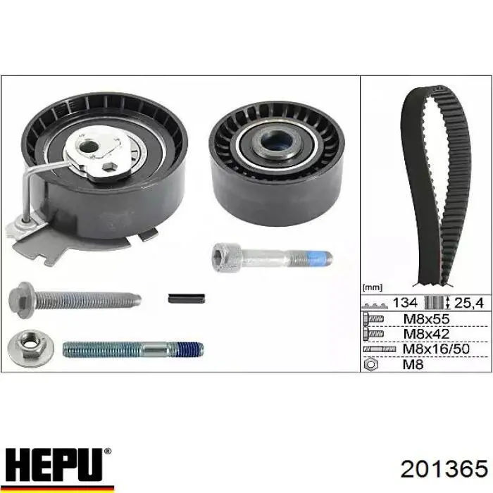 20-1365 Hepu pasek rozrządu, zestaw