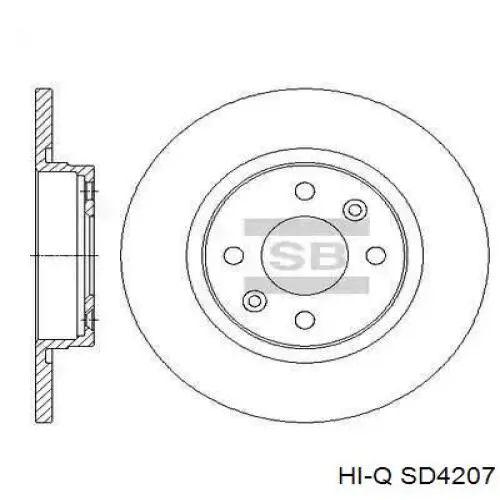 Tarcza hamulcowa przednia Hi-q SD4207 cena, od 39,84 USD