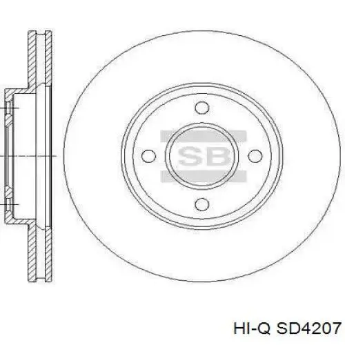 Do koszyka SD4207 Hi-q Tarcza hamulcowa przednia