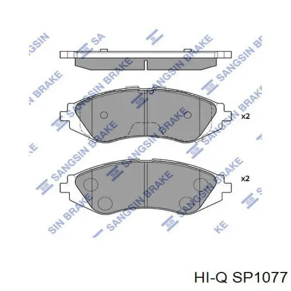 SP1077 Hi-q klocki hamulcowe przednie tarczowe