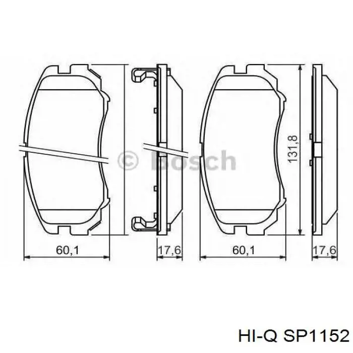 SP1152 Hi-q klocki hamulcowe przednie tarczowe