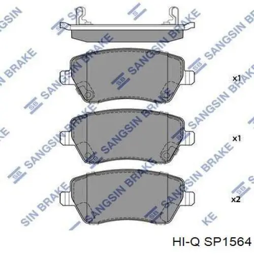 SP1564 Hi-q klocki hamulcowe przednie tarczowe