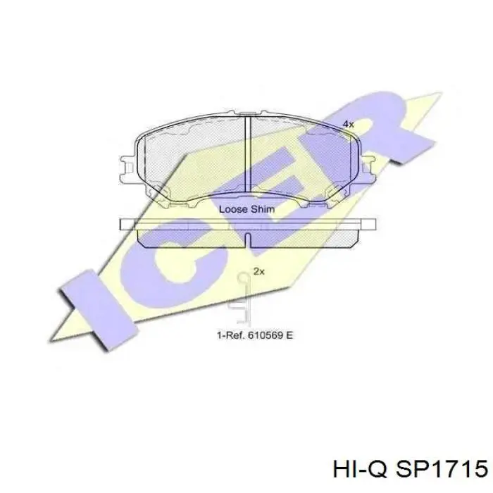 SP1715 Hi-q klocki hamulcowe przednie tarczowe