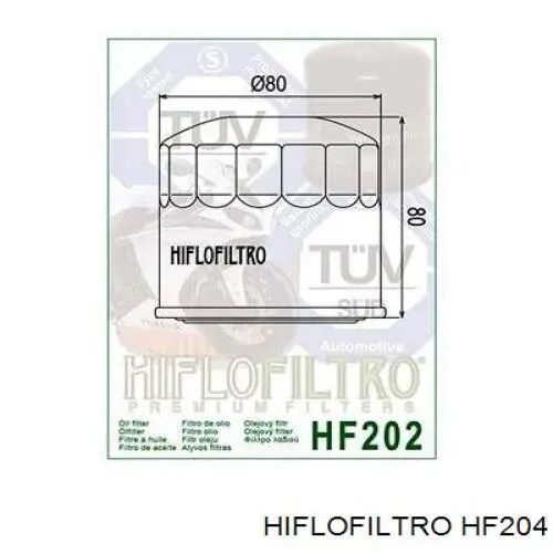 Do koszyka HF204 Hiflofiltro Filtr oleju